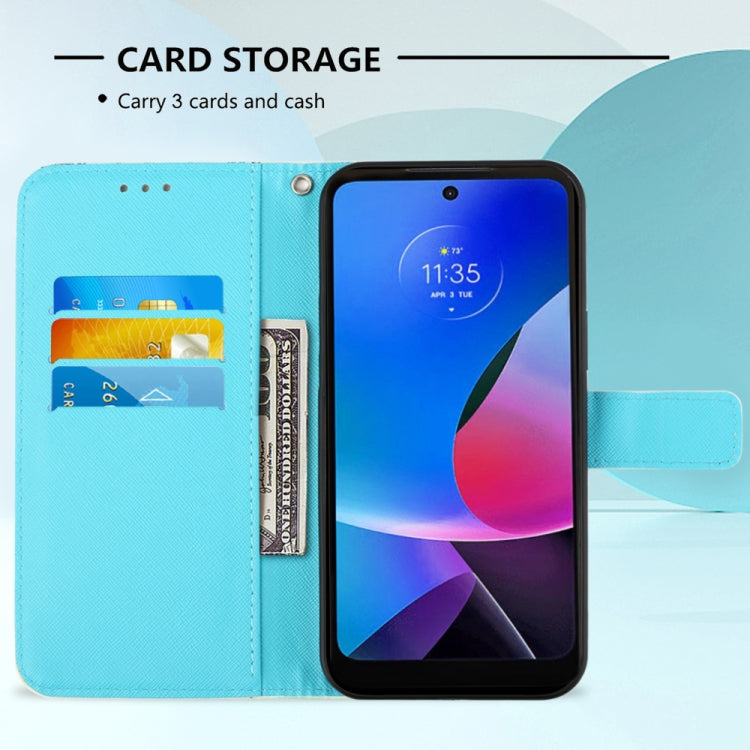 For Motorola Moto G Play 4G 2024 3D Painting Horizontal Flip Leather Phone Case(Grey Owl) - Motorola Cases by PMC Jewellery | Online Shopping South Africa | PMC Jewellery | Buy Now Pay Later Mobicred