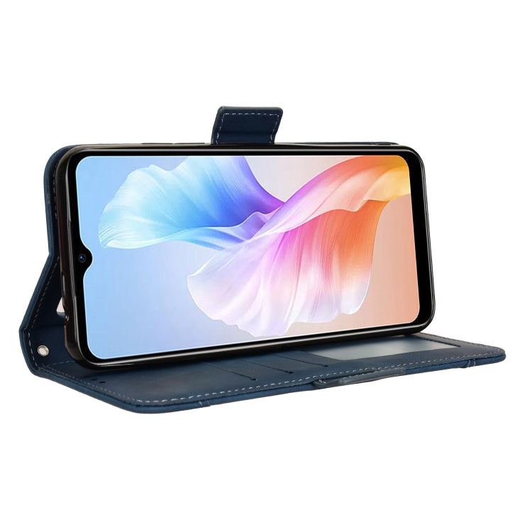 For Doogee X98 Skin Feel Calf Texture Card Slots Leather Phone Case(Blue) - Doogee Cases by PMC TechLife | Online Shopping South Africa | PMC TechLife | Buy Now Pay Later Mobicred