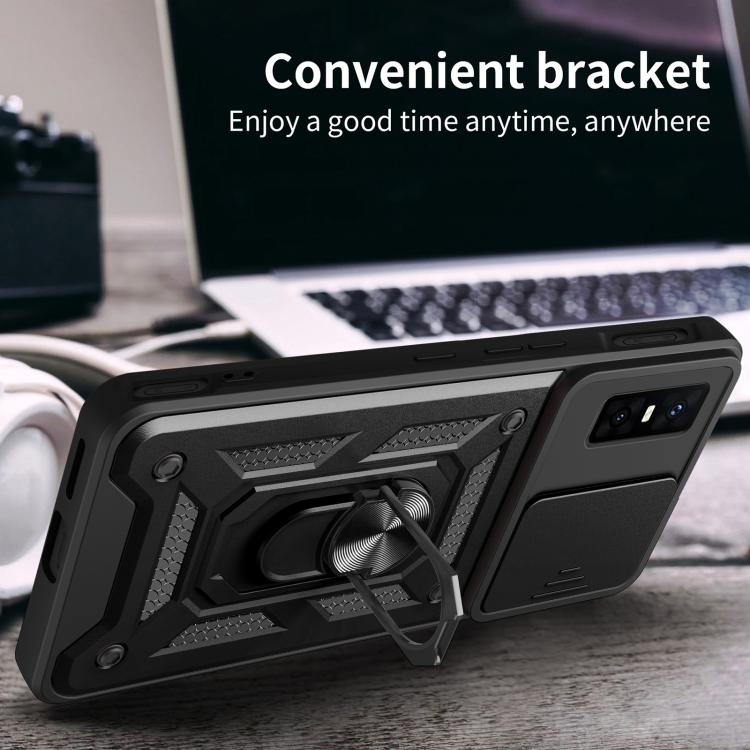 For Infinix GT 30 Pro Sliding Camera Cover Design TPU+PC Phone Case(Silver) - free shipping - PMC TechLife - Order now!