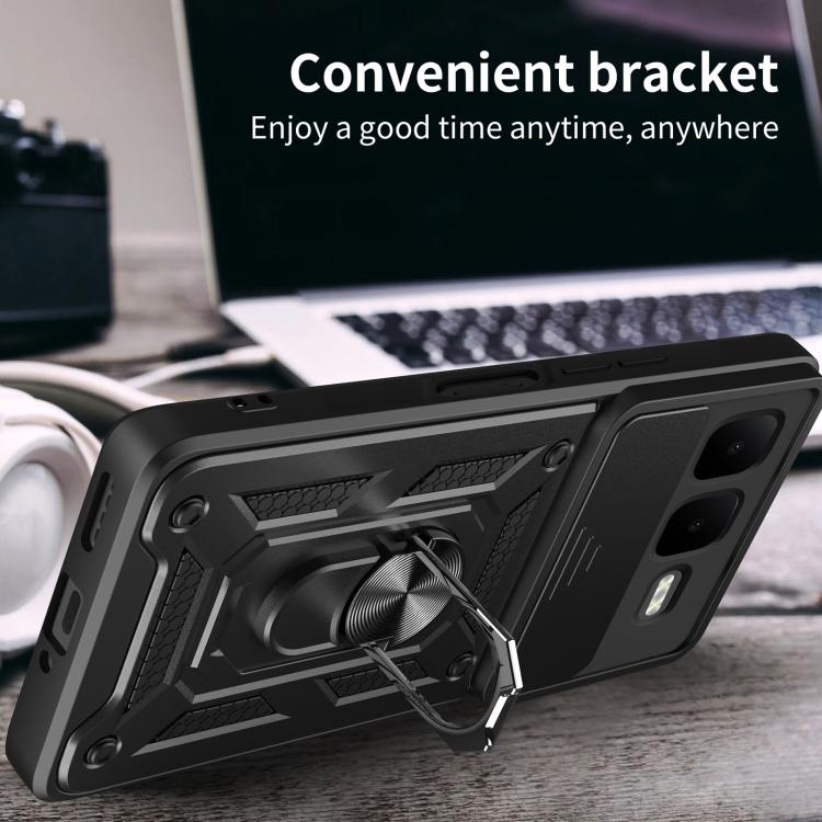 For Infinix Smart 10 Plus 4G Sliding Camera Cover Design TPU+PC Phone Case(Blue) - free shipping - PMC TechLife - Order now!