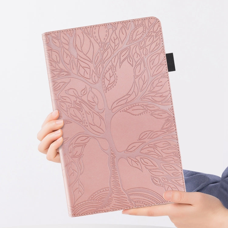 For Honor Pad X8a Tree Life Series Embossed Leather Tablet Case(Rose Gold) - Honor by PMC TechLife | Online Shopping South Africa | PMC TechLife | Buy Now Pay Later Mobicred