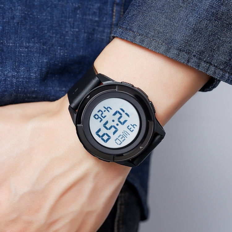 SKMEI 2047 Multifunctional Men 50M Waterproof Sports Digital Wrist Watch(Black+White) - free shipping - PMC TechLife - Order now!