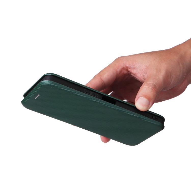 For Sony Xperia 1 VI 2024 Carbon Fiber Texture Flip Leather Phone Case(Green) - Sony Cases by PMC Jewellery | Online Shopping South Africa | PMC Jewellery | Buy Now Pay Later Mobicred