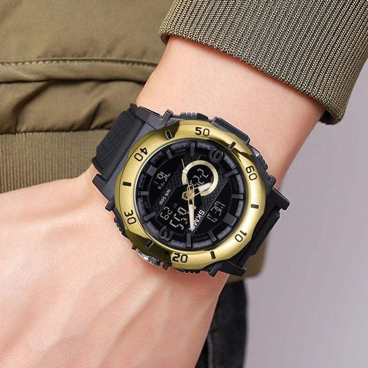 SKMEI 2098 Multifunctional Men 50M Waterproof Thermometer Dual Display Digital Wrist Watch(Black) - free shipping - PMC TechLife - Order now!