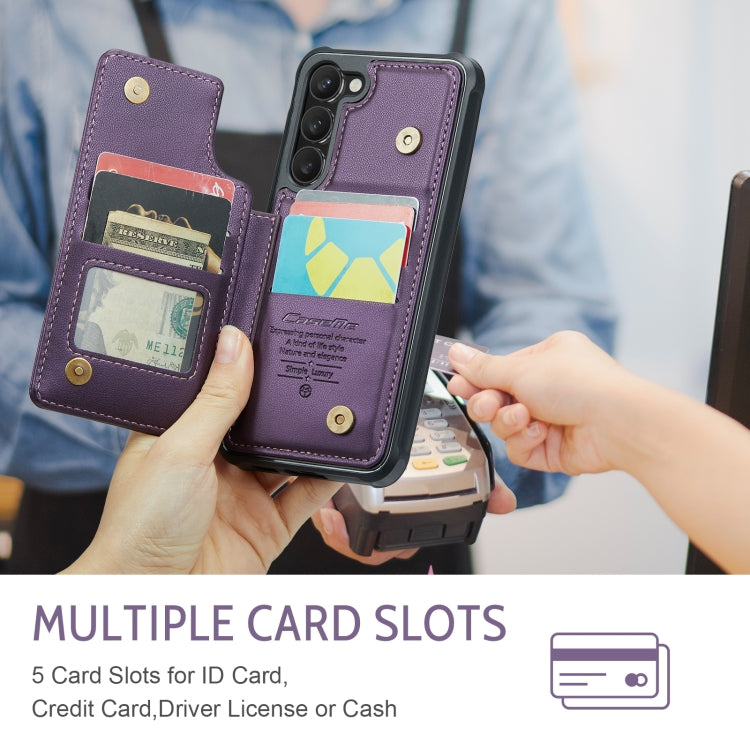 For Samsung Galaxy S23+ 5G CaseMe C22 Card Slots Holder RFID Anti-theft Phone Case(Purple) - free shipping - PMC Jewellery - Order now!