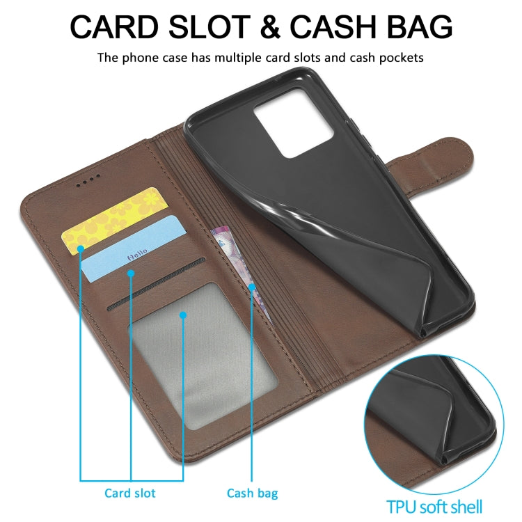 For Realme C33 2022 / C33 2023 LC.IMEEKE Calf Texture Horizontal Flip Leather Case(Brown) - Realme Cases by LC.IMEEKE | Online Shopping South Africa | PMC TechLife | Buy Now Pay Later Mobicred