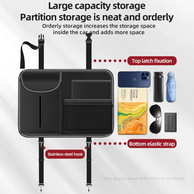 3087 Napa Texture Leather Car Seat Back Storage Bag(Brown) - Stowing Tidying by PMC TechLife | Online Shopping South Africa | PMC TechLife | Buy Now Pay Later Mobicred