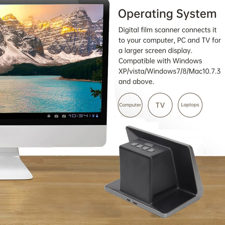 Tonivent TON172 24-48 Mega Pixels 7 inch HD Screen Film Scanner(EU Plug) - Portable Scanner by PMC TechLife | Online Shopping South Africa | PMC TechLife | Buy Now Pay Later Mobicred