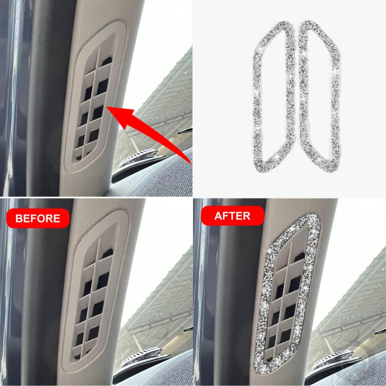 For Ford Mustang Mach E 2021 Car Door Pillar Air Outlet Diamond Decorative Sticker - Car Interior Mouldings by PMC TechLife | Online Shopping South Africa | PMC TechLife | Buy Now Pay Later Mobicred