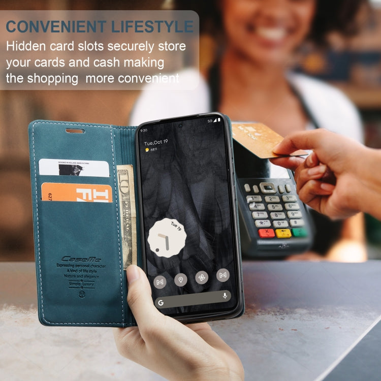 For Google Pixel 8 Pro CaseMe 013 Multifunctional Horizontal Flip Leather Phone Case(Blue) - free shipping - PMC TechLife - Order now!