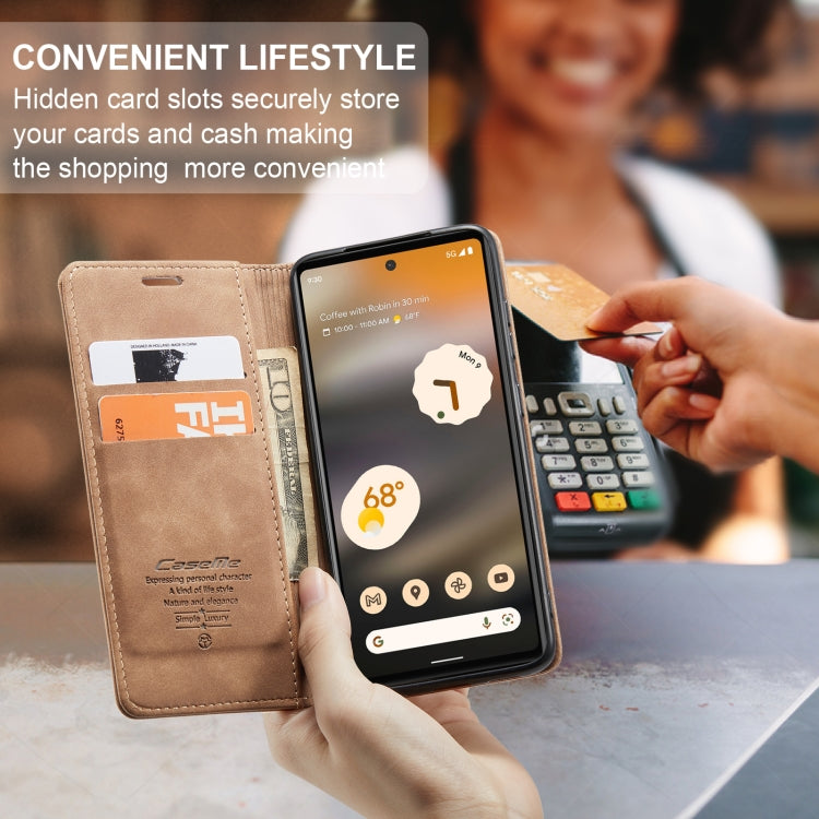 For Google Pixel 6A CaseMe 013 Multifunctional Horizontal Flip Leather Phone Case(Brown) - free shipping - PMC Jewellery - Order now!