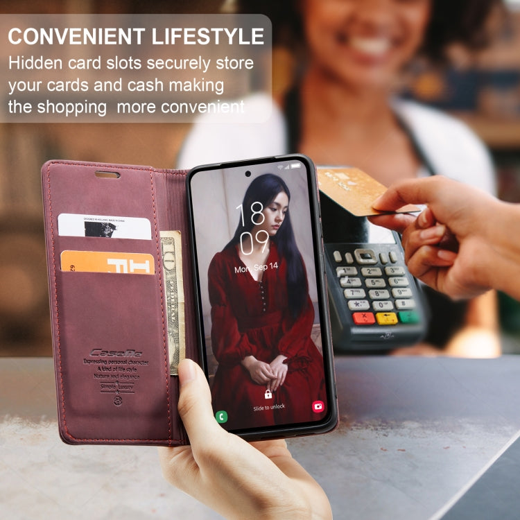 For Samsung Galaxy A55 5G CaseMe 013 Multifunctional Horizontal Flip Leather Phone Case(Wine Red) - free shipping - PMC Jewellery - Order now!