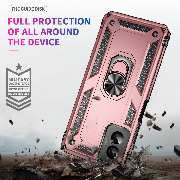 For Motorola Moto G Power 5G 2024 Shockproof TPU + PC Phone Case with Holder(Rose Gold) - free shipping - PMC Jewellery - Order now!