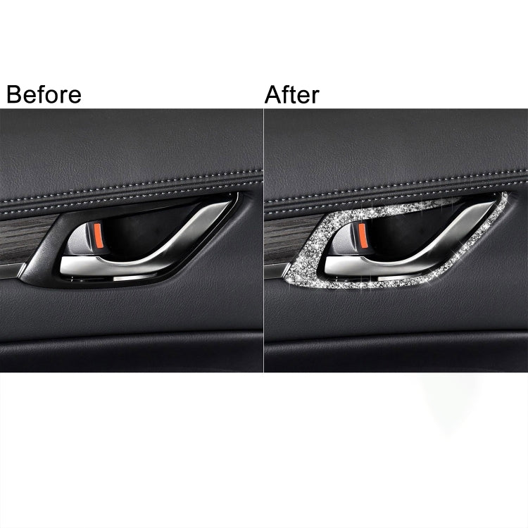 For Mazda CX-5 2017-2018 Car Interior Door Handle Diamond Decorative Sticker,Left and Right Drive Universal - Car Interior Mouldings by PMC TechLife | Online Shopping South Africa | PMC TechLife | Buy Now Pay Later Mobicred