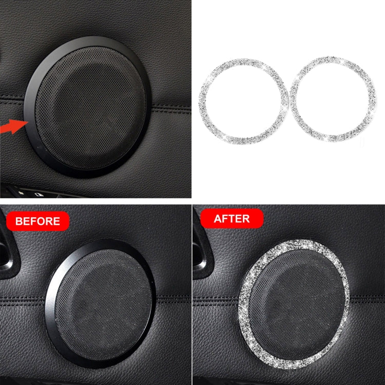 Car Door Horn Ring 2 in 1 Diamond Decorative Sticker for BMW 3 Series E90 / E84 2008-2012, X1 Series Modified 320i / 325i - Car Interior Mouldings by PMC TechLife | Online Shopping South Africa | PMC TechLife | Buy Now Pay Later Mobicred