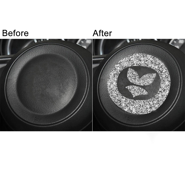 For Mazda CX-5 2017-2018 Car Steering Wheel Panel Diamond Decorative Sticker,Left and Right Drive Universal - Car Interior Mouldings by PMC TechLife | Online Shopping South Africa | PMC TechLife | Buy Now Pay Later Mobicred