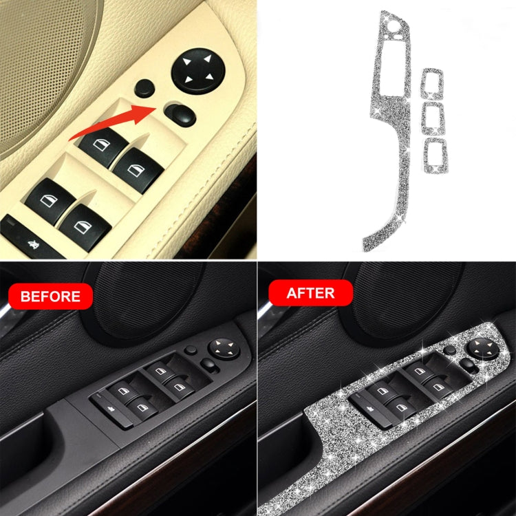 For BMW 3 Series E90 / 320i / 325i 2005-2012 Car Window Lift Panel with Folding Key 37.8cm Diamond Decorative Sticker, Left Drive - free shipping - PMC TechLife - Order now!