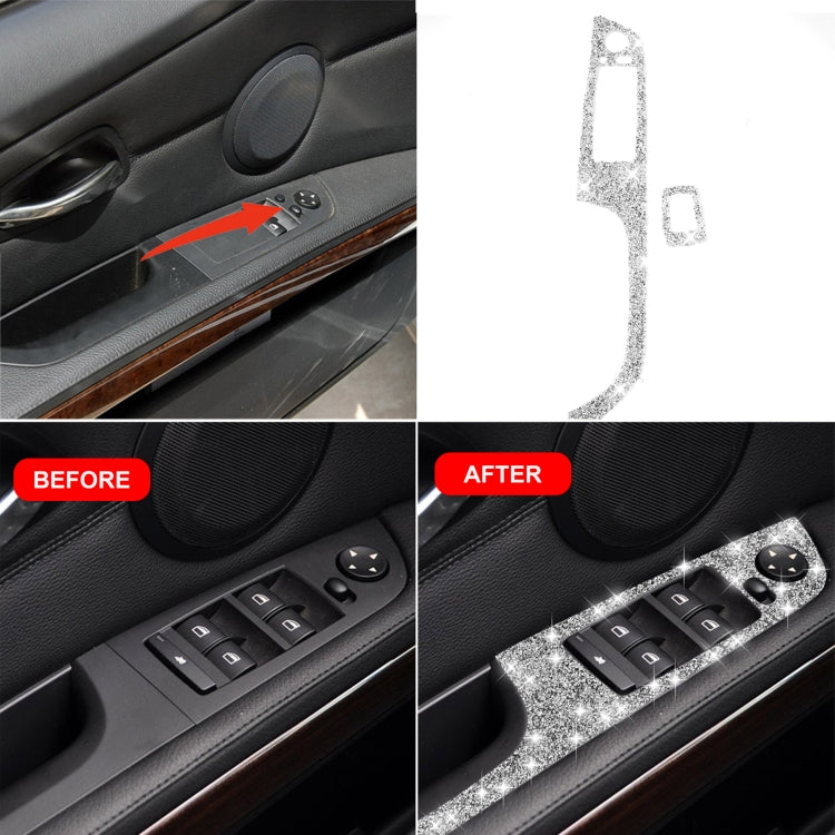 For BMW 3 Series E92 2005-2012 Car Window Lift Panel with Folding Key 40.4cm Diamond Decorative Sticker, Left Drive - Car Interior Mouldings by PMC TechLife | Online Shopping South Africa | PMC TechLife | Buy Now Pay Later Mobicred