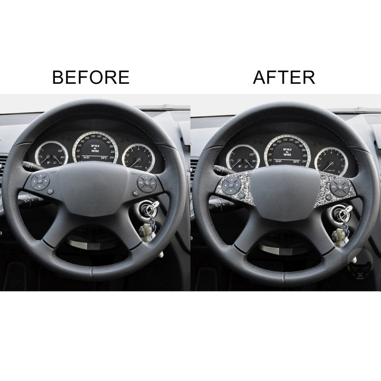 For Mercedes-Benz C-class W204 2007-2010 Car Steering Wheel Buttons Diamond Decorative Sticker, Left and Right Drive - Car Interior Mouldings by PMC TechLife | Online Shopping South Africa | PMC TechLife | Buy Now Pay Later Mobicred