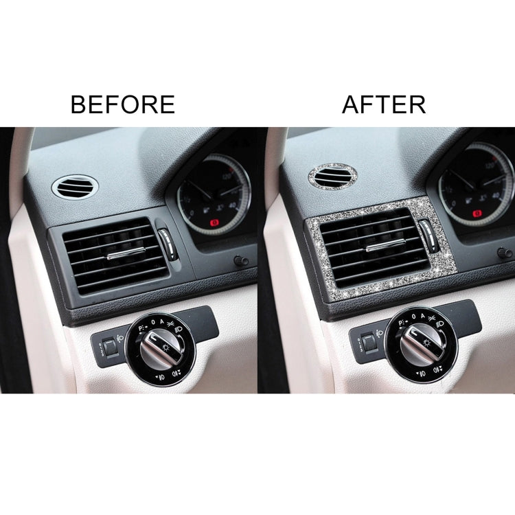 For Mercedes-Benz C-class W204 2007-2010 Car Instrument + Middle + Side Air Outlet Diamond Decorative Sticker, Left and Right Drive - Car Interior Mouldings by PMC TechLife | Online Shopping South Africa | PMC TechLife | Buy Now Pay Later Mobicred