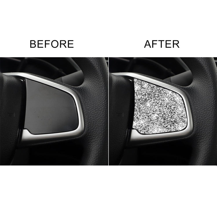 For Honda Civic 2016-2019 Car Steering Wheel Buttons Middle Configuration Diamond Decorative Sticker, Left and Right Drive - Car Interior Mouldings by PMC TechLife | Online Shopping South Africa | PMC TechLife | Buy Now Pay Later Mobicred