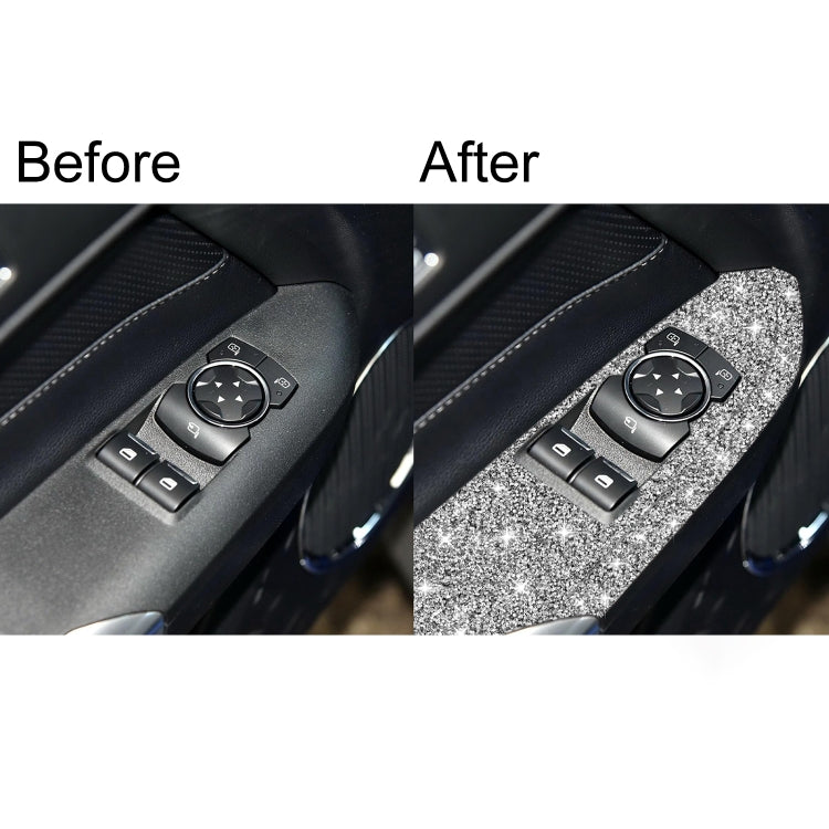 For Ford Mustang 2015-2020 4pcs Car Window Lift Panel Diamond Decoration Sticker, Left Drive - Car Interior Mouldings by PMC TechLife | Online Shopping South Africa | PMC TechLife | Buy Now Pay Later Mobicred