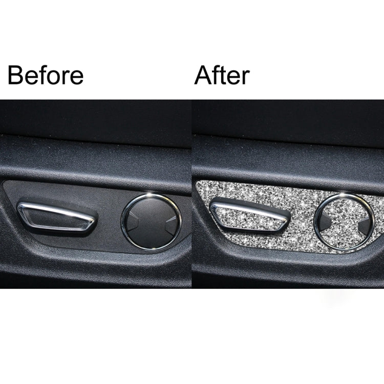 For Ford Mustang 2015-2020 Car Seat Adjustment Button Diamond Decoration Sticker, Left Drive - Car Interior Mouldings by PMC TechLife | Online Shopping South Africa | PMC TechLife | Buy Now Pay Later Mobicred