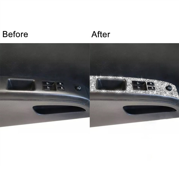 For Nissan 350Z 2003-2009 2pcs Car Glass Lift Diamond Decorative Sticker, Left Drive - Car Interior Mouldings by PMC TechLife | Online Shopping South Africa | PMC TechLife | Buy Now Pay Later Mobicred
