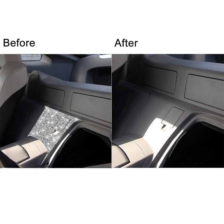 For Nissan 350Z 2003-2009 2pcs Car Rear Of Center Console Diamond Decorative Sticker, Right Drive - Car Interior Mouldings by PMC TechLife | Online Shopping South Africa | PMC TechLife | Buy Now Pay Later Mobicred