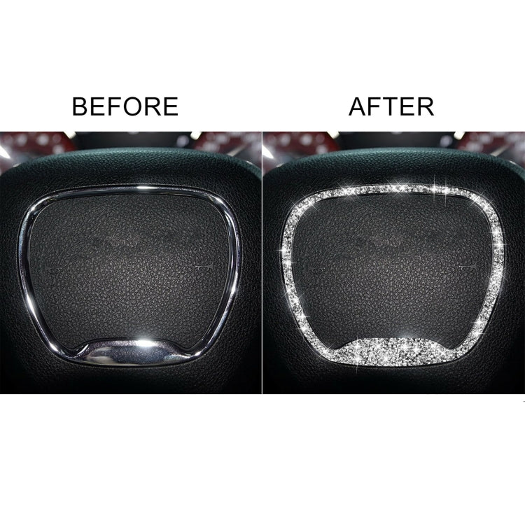 For Dodge Challenger 2015-2021 Car Steering Wheel Diamond Decorative Sticker, Left and Right Drive - Car Interior Mouldings by PMC TechLife | Online Shopping South Africa | PMC TechLife | Buy Now Pay Later Mobicred