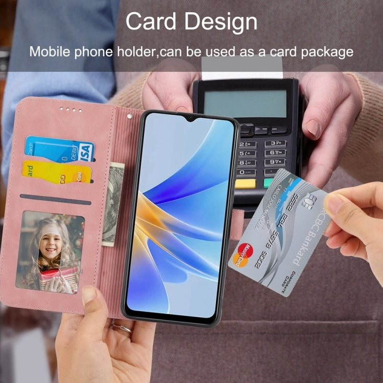 For iPhone 16e Dierfeng Dream Line TPU Hybrid PU Leather Phone Case(Pink) - free shipping - PMC TechLife - Order now!