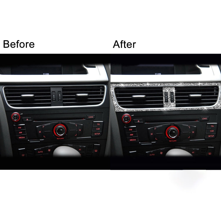 For Audi A4 / A5 / Q5 2pcs Car Air Conditioner Outlet Diamond Decoration Sticker, Left Drive - Car Interior Mouldings by PMC TechLife | Online Shopping South Africa | PMC TechLife | Buy Now Pay Later Mobicred