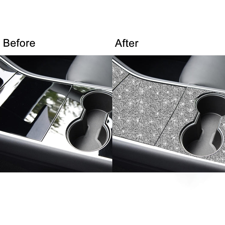 For Tesla Model 3 Car Rear Door Sill Strip Diamond Sticker,Left and Right Drive Universal - Car Interior Mouldings by PMC TechLife | Online Shopping South Africa | PMC TechLife | Buy Now Pay Later Mobicred