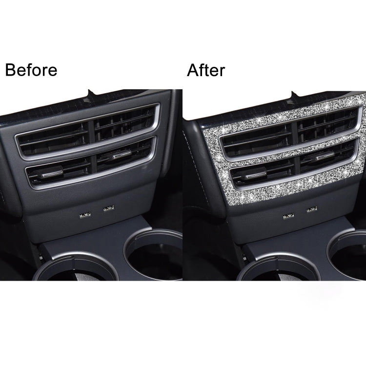 For Tesla Model X Car Rear Air Outlet Panel Diamond Sticker,Left and Right Drive Universal - Car Interior Mouldings by PMC TechLife | Online Shopping South Africa | PMC TechLife | Buy Now Pay Later Mobicred