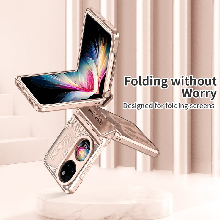 For Huawei P50 Pocket Angel Wings Electroplated Frosted Phone Case(Rose Gold) - Huawei Cases by PMC TechLife | Online Shopping South Africa | PMC TechLife | Buy Now Pay Later Mobicred