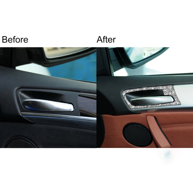 For BMW X5 E70 / X6 E71 2008-2014 Car Door Inner Handle Frame Diamond Decoration Sticker, Left and Right Drive - Car Interior Mouldings by PMC TechLife | Online Shopping South Africa | PMC TechLife | Buy Now Pay Later Mobicred