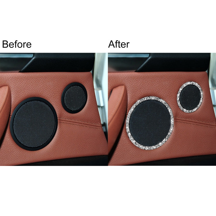 For BMW E70 2008-2013 / E71 2008-2014 6pcs Car Horn Circle Diamond Decoration Sticker, Left and Right Drive - free shipping - PMC TechLife - Order now!