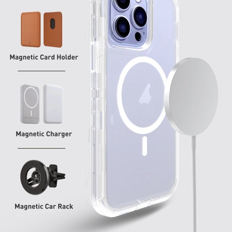 For iPhone 15 Shockproof MagSafe Magnetic Phone Case(Transparent) - iPhone 15 Cases by PMC TechLife | Online Shopping South Africa | PMC TechLife