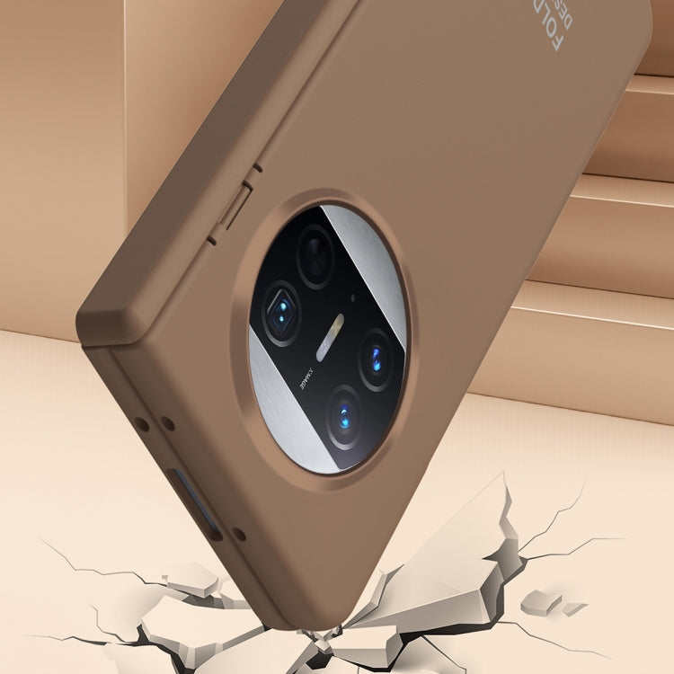 For Huawei Mate X3 Extraordinary Series Hinged Folding Full Phone Case(Coffee) - Huawei Cases by PMC TechLife | Online Shopping South Africa | PMC TechLife | Buy Now Pay Later Mobicred
