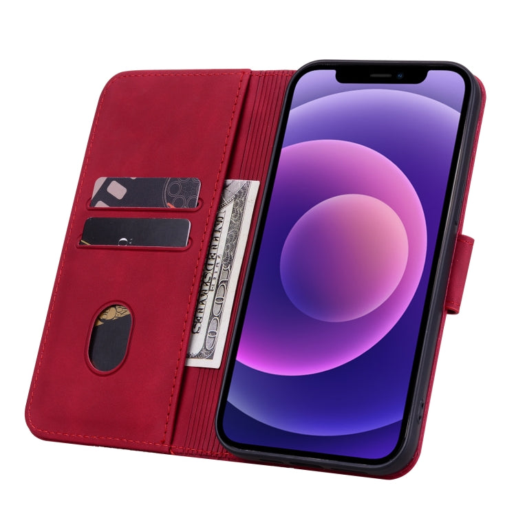 For iPhone 16 Business Diamond Buckle Leather Phone Case with Lanyard(Wine Red) - iPhone 16 Cases by PMC TechLife | Online Shopping South Africa | PMC TechLife | Buy Now Pay Later Mobicred