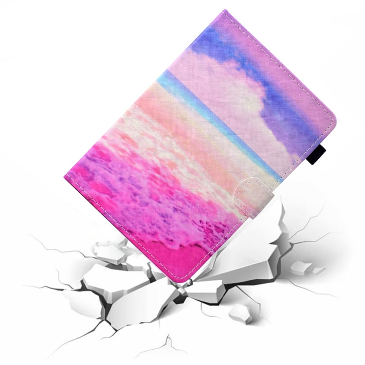 For 10 inch Universal Colored Drawing Stitching Leather Tablet Case(Pink Sea) - free shipping - PMC TechLife - Order now!