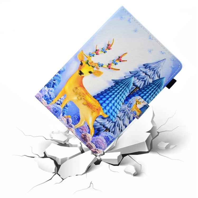 For 10 inch Universal Colored Drawing Stitching Leather Tablet Case(Sika Deer) - 10 - 11 inch by PMC TechLife | Online Shopping South Africa | PMC TechLife | Buy Now Pay Later Mobicred