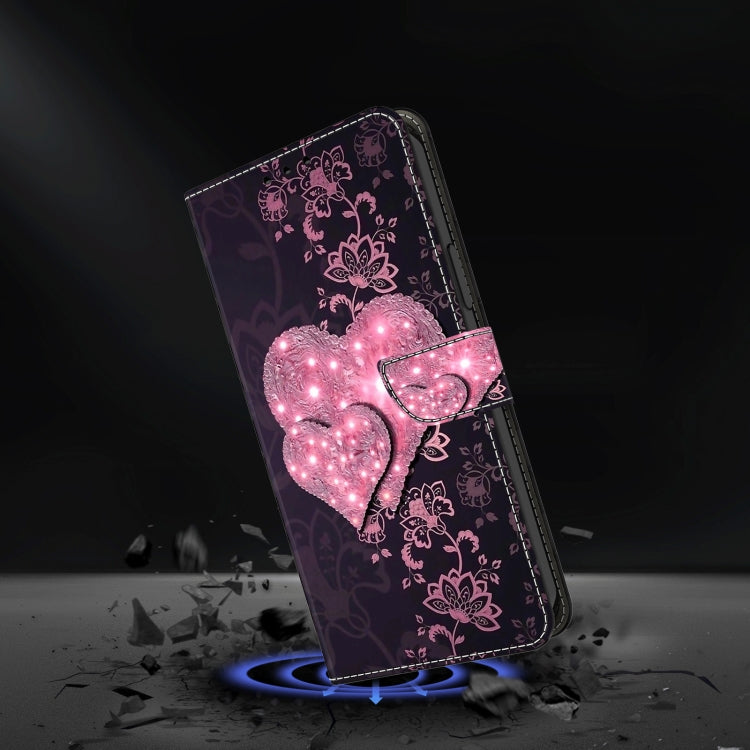 For Motorola Moto G24 Crystal 3D Shockproof Protective Leather Phone Case(Lace Love) - Motorola Cases by PMC TechLife | Online Shopping South Africa | PMC TechLife | Buy Now Pay Later Mobicred