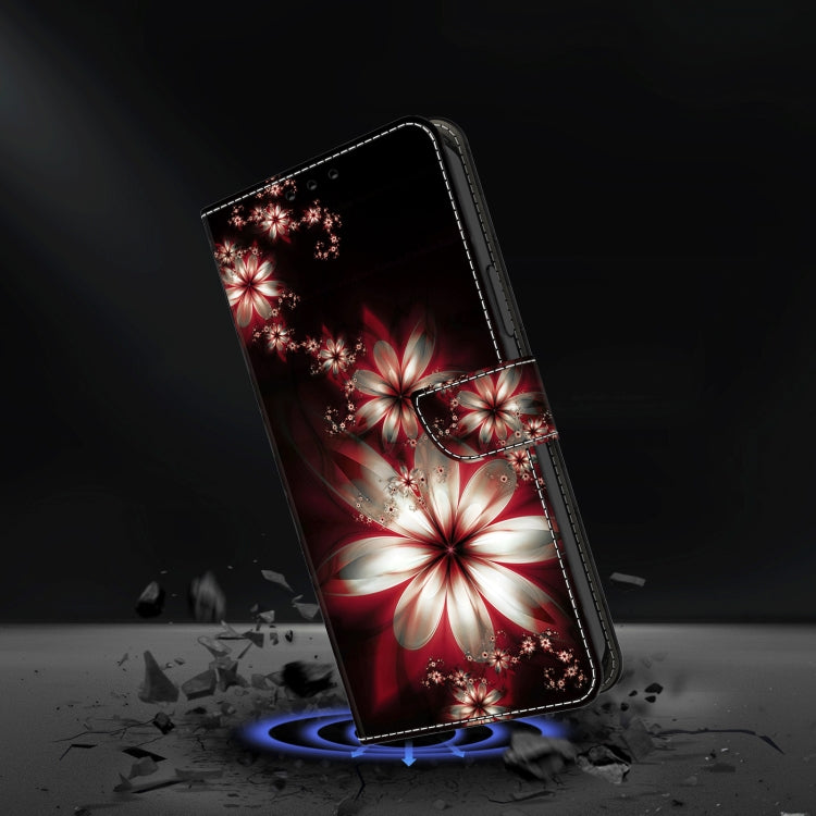For Motorola Moto G34 Crystal 3D Shockproof Protective Leather Phone Case(Fantastic Flower) - Motorola Cases by PMC TechLife | Online Shopping South Africa | PMC TechLife | Buy Now Pay Later Mobicred