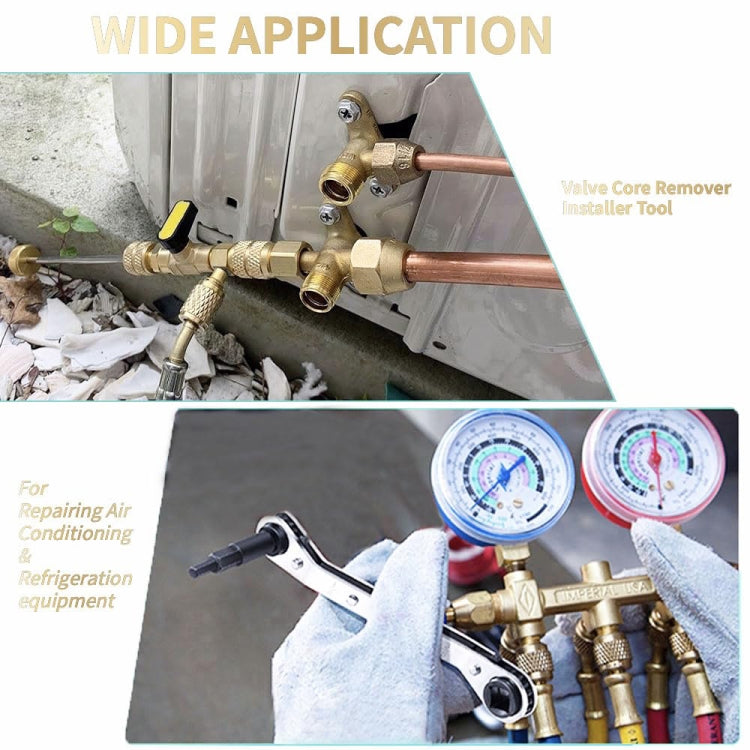 15pcs / Set Air Conditioning Valve Core Disassembly Tool with Rrepair Wrench & Valve Core - Air Conditioning System by PMC TechLife | Online Shopping South Africa | PMC TechLife | Buy Now Pay Later Mobicred