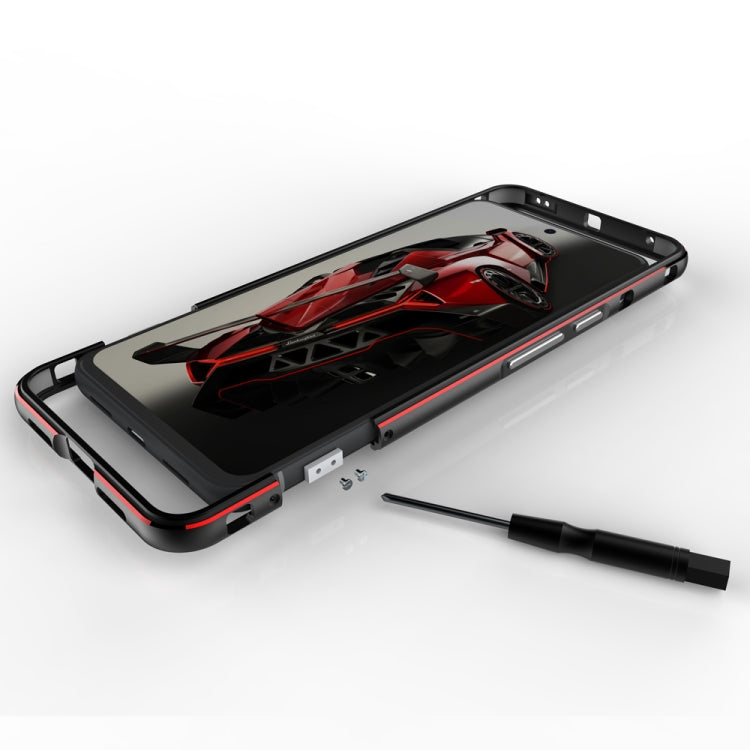 For Google Pixel 8 Pro Aurora Series Metal Frame Phone Case(Black Red) - Google Cases by PMC TechLife | Online Shopping South Africa | PMC TechLife | Buy Now Pay Later Mobicred