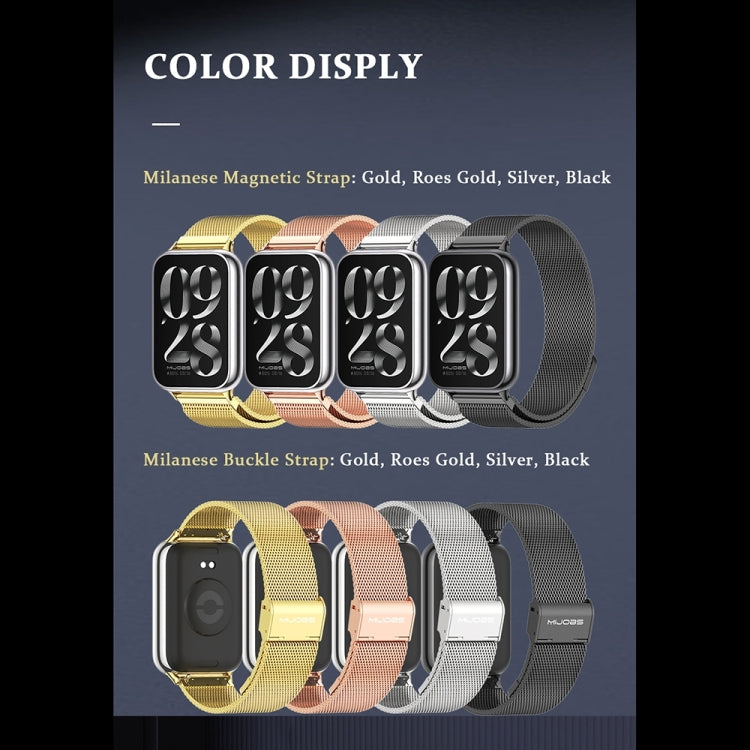 For Xiaomi Smart Band 9 Pro / 8 Pro Mijobs Milan Magnetic Stainless Steel Watch Band(Gold) - free shipping - PMc TechLife - Order now!