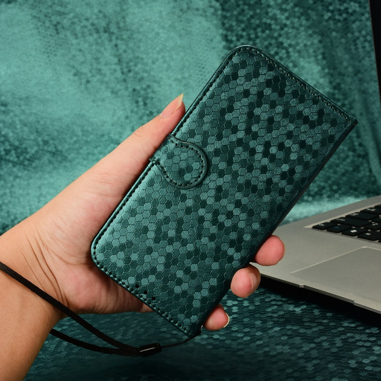 For Infinix Hot 40 / Hot 40 Pro 4G 2024 Honeycomb Dot Texture Leather Phone Case(Green) - free shipping - PMC Jewellery - Order now!