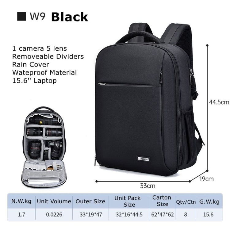 CADeN W9 Travel Lens Pouch Bag Drone Camera Backpack Bag(Black) - free shipping - PMC TechLife - Order now!