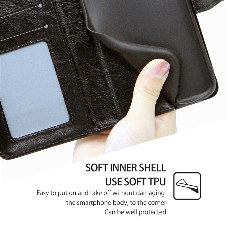 For Motorola Edge 5G 2024 Crystal Texture Leather Phone Case(Black) - Motorola Cases by PMC Jewellery | Online Shopping South Africa | PMC Jewellery | Buy Now Pay Later Mobicred